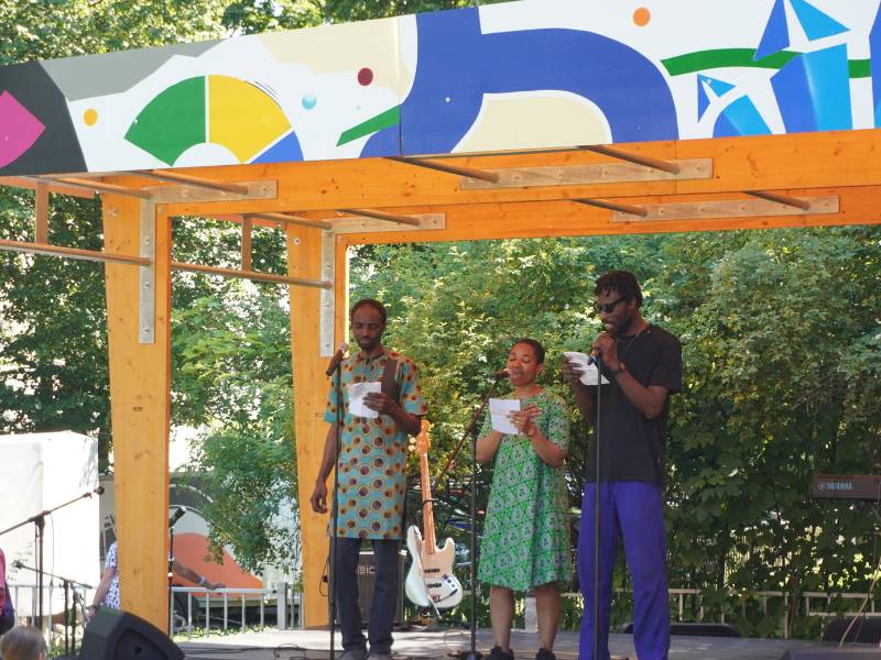 Musikalischer Beitrag mit dem Steigerlied beim Interkulturellen Sommerfest in Freiberg